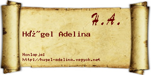 Hügel Adelina névjegykártya